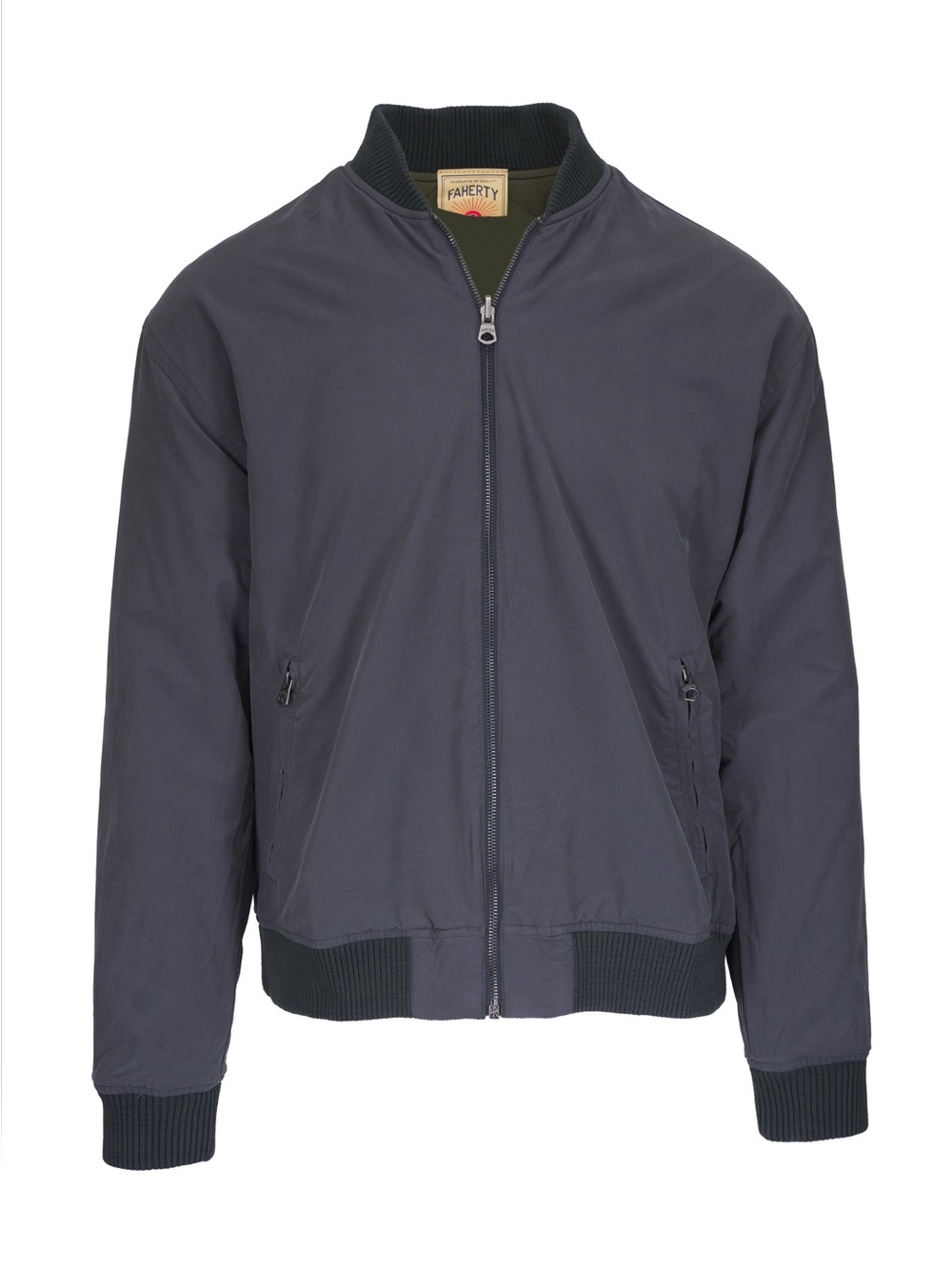 Faherty Charcoal & Sage Reversible Surplus Bomber Jacket